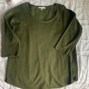 Cyrus 3/4 sleeve Olive green sweater